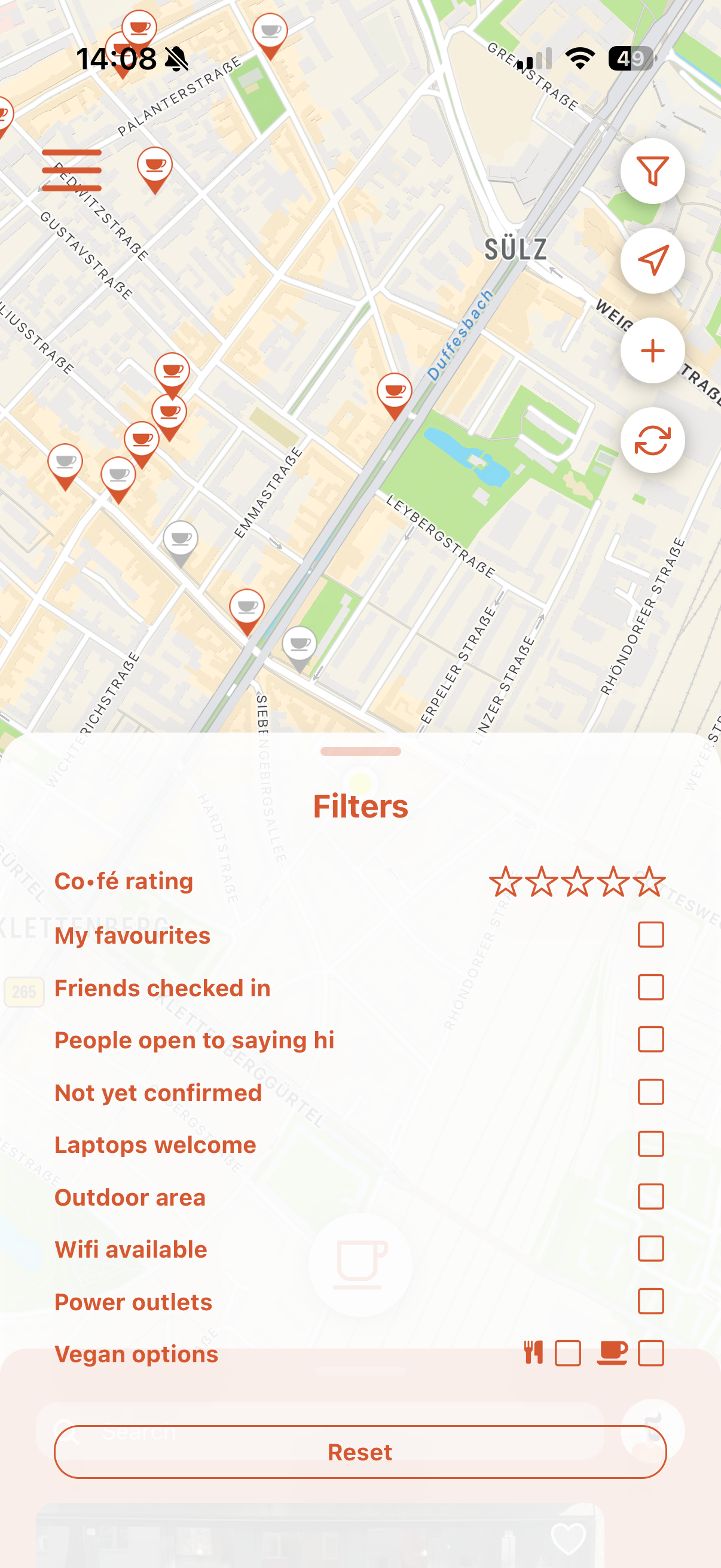 Co•fé filter view